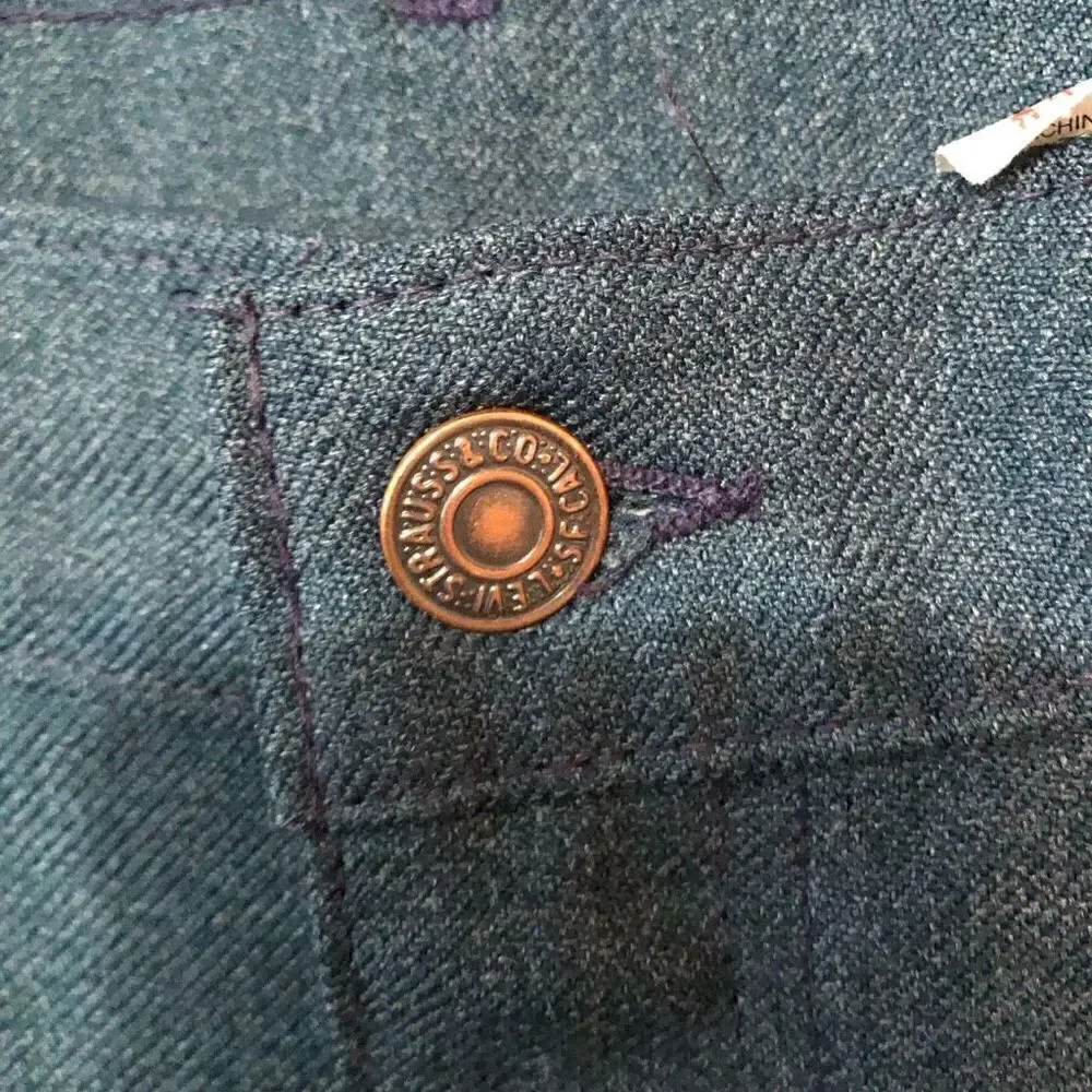 Vintage Levi's Pants Men’s Size 42 Blue Dacron® Polyester Retro Skate Park Disco